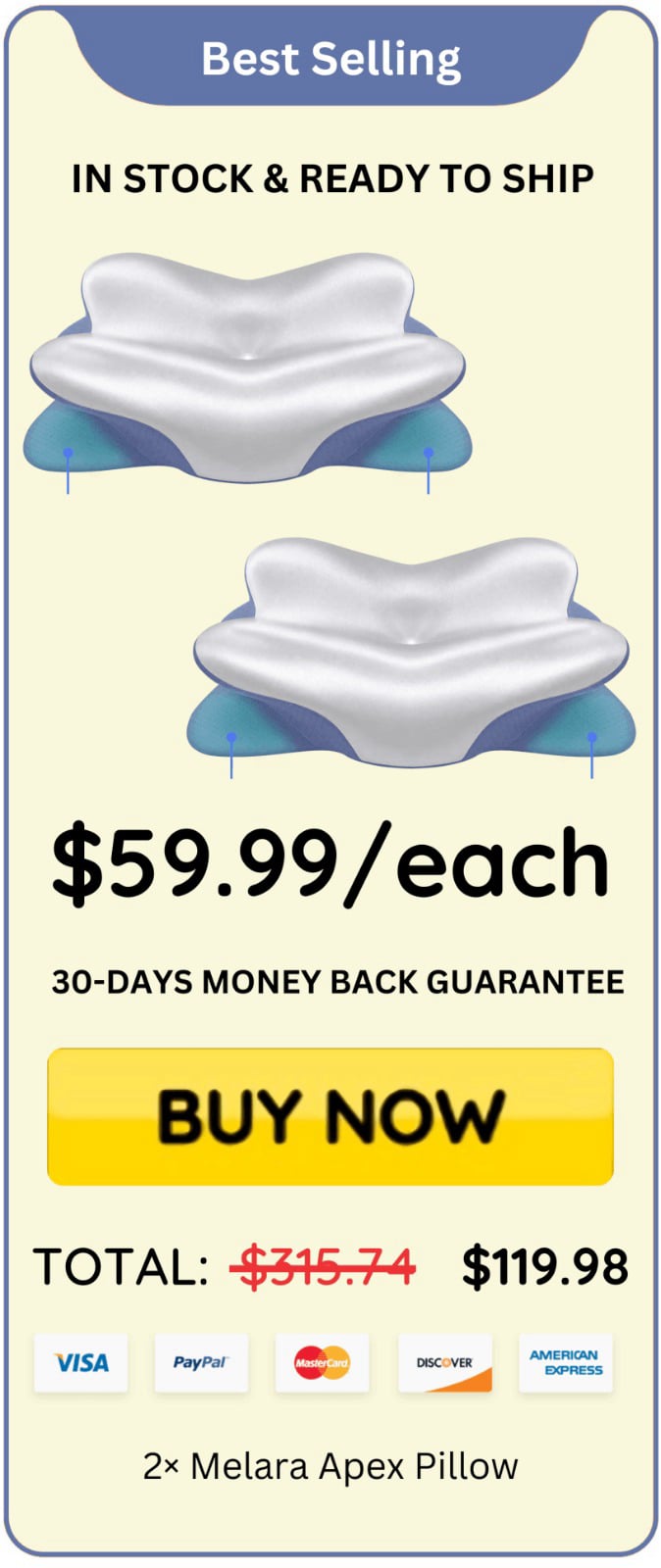 Melara Apex pillow offer price