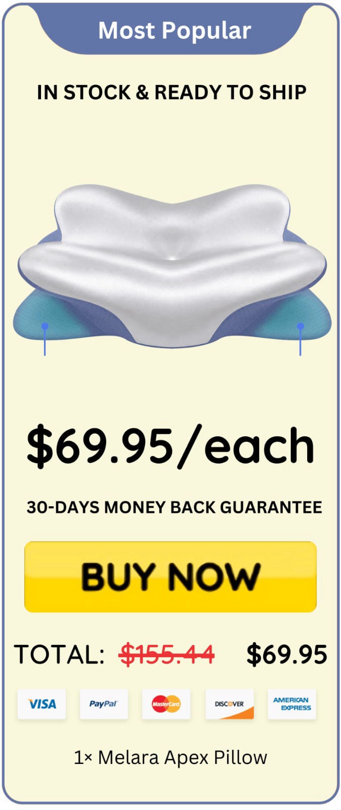 Melara Apex pillow offer price